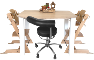 Robuuste tafel met 1 ronde zijde L100 x B80 cm Tangara groothandel kinderopvang en kinderdagverblijfinrichtng 4